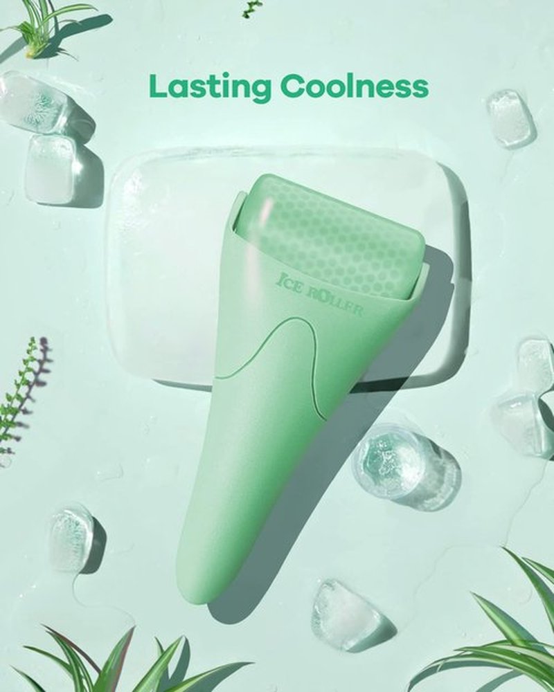 Ice Roller, Ice Roller for Face, Ice Face Roller, Cold Facial Ice Roller Massager for Eye Puffiness, Women's Gifts, Migraine, TMJ Pain Relief & Minor Injuries, Skin Care Products (Light Green)
