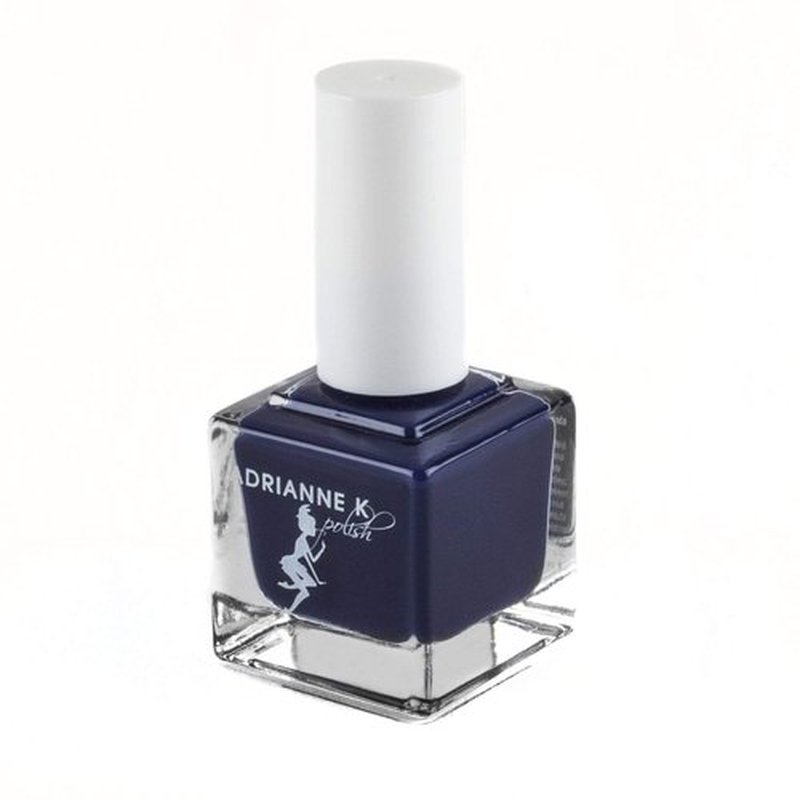 ADRIANNE K GLOSSY NAVY BLUE NAIL POLISH, ADRIATIC SEA! QUICK DRY. NONTOXIC. VEGAN, .51 FL OZ