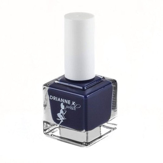 ADRIANNE K GLOSSY NAVY BLUE NAIL POLISH, ADRIATIC SEA! QUICK DRY. NONTOXIC. VEGAN, .51 FL OZ