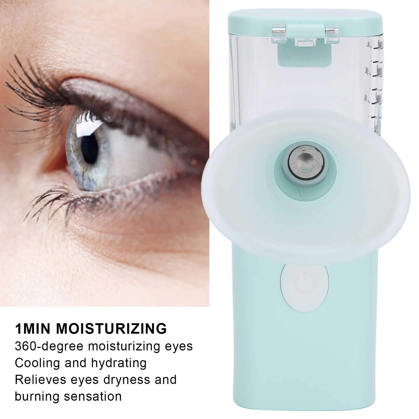 Brrnoo Eye Spray USB Charging Handheld Eye Care Spray, Mist for Tired and Dry, Portable Moisturizing Soothing Machine New moisturizing instrument cyan blue