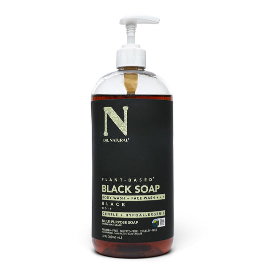Multi-Purpose Black Liquid Soap - Natural West African Body Wash | Deep Moisturizer, 32 oz