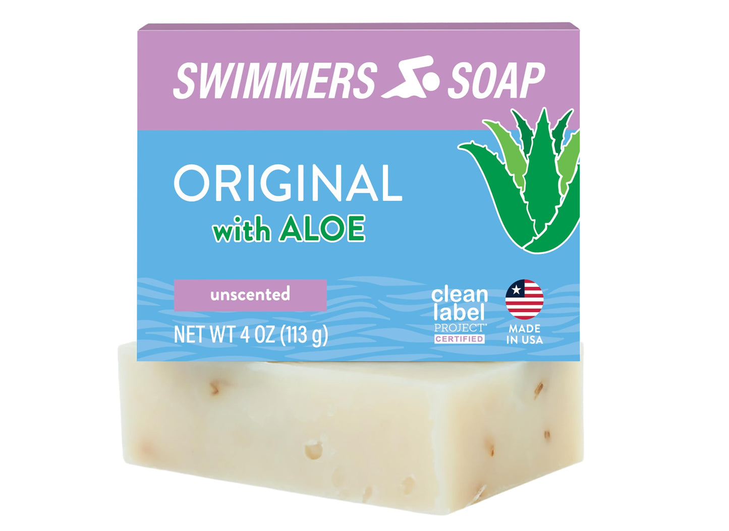 Newton Bay Swimmers Soap | All Natural Body and Face Wash Soap Bar | Gently Washes Away Chlorine After Swimming | Revitalizes Sensitive Skin