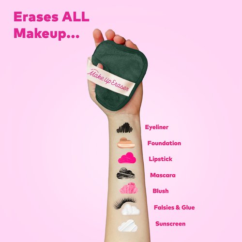 The Original MakeUp Eraser, 7-Day Set, Erase All Makeup with Just Water, Including Waterproof Mascara, Eyeliner, Foundation, Lipstick, Sunscreen, and More! Eat Your Greens Neutrals, 7ct.