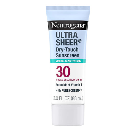 Neutrogena Ultra Sheer Mineral Sunscreen SPF 30 - Oxybenzone-Free, 3.0 fl. oz | Face & Body Protection