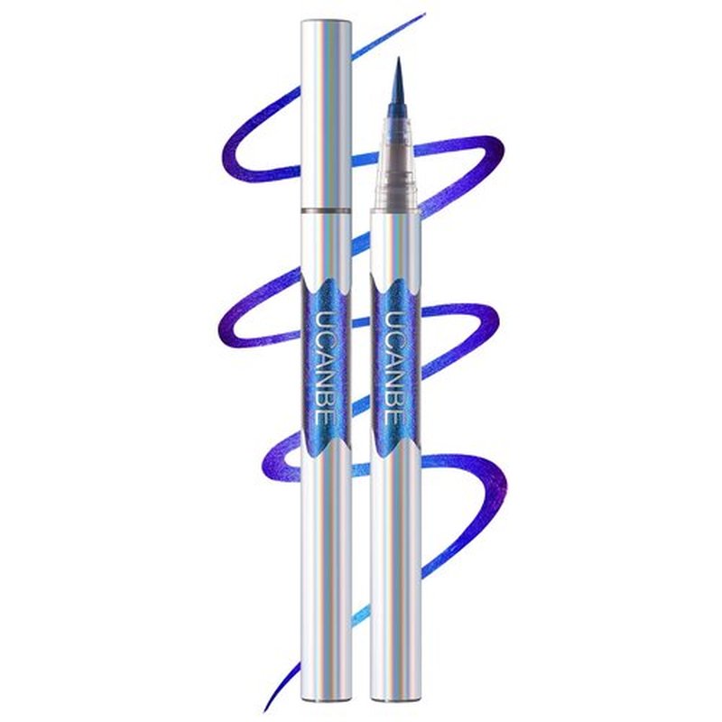 UCANBE Chameleon Liquid Eyeliner - Blue Purple, Multi-Chrome Metallic Shift Eyeliner, Waterproof Glitter Eyeliner with Soft Fine Tip for Multi-Dimensional Eye Looks