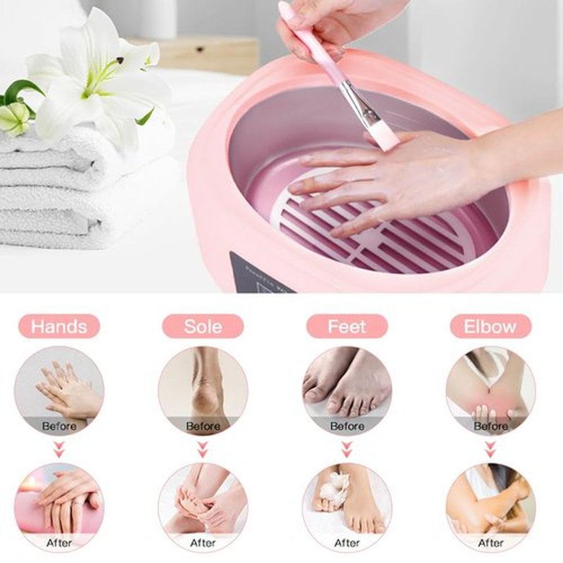 Biutee Paraffin Wax Refills 6 Pack 0.44 Pound per pack Peach Scented Paraffin Wax Paraffin Blocks Moisturizing for Hand and Feet Low Melt Paraffin Wax(Peach)