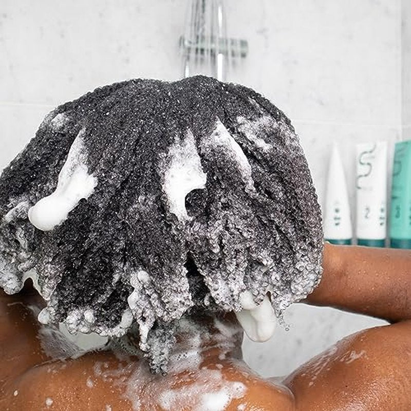 CurlMix Wash & Go Shampoo for Curly Hair - Travel Size Sample 3.4 oz - Deep Cleansing Shampoo Removes Buildup - Fragrance-Free