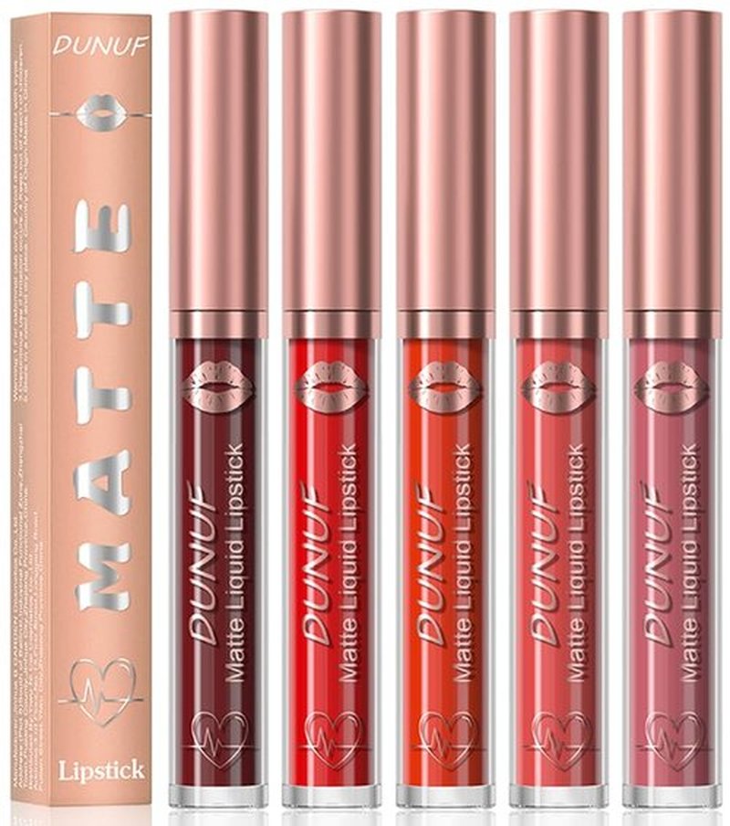 JUAAZIN 1Pcs Lip Liner Pencils and 1 Pcs Lip Gloss Makeup Set, Old Mauve Matte Rich Lip Colors Liner Crayon Liquid Lipstick for Sculpting Lips, Long-Lasting Waterproof Longwear Smudge-Proof 06#