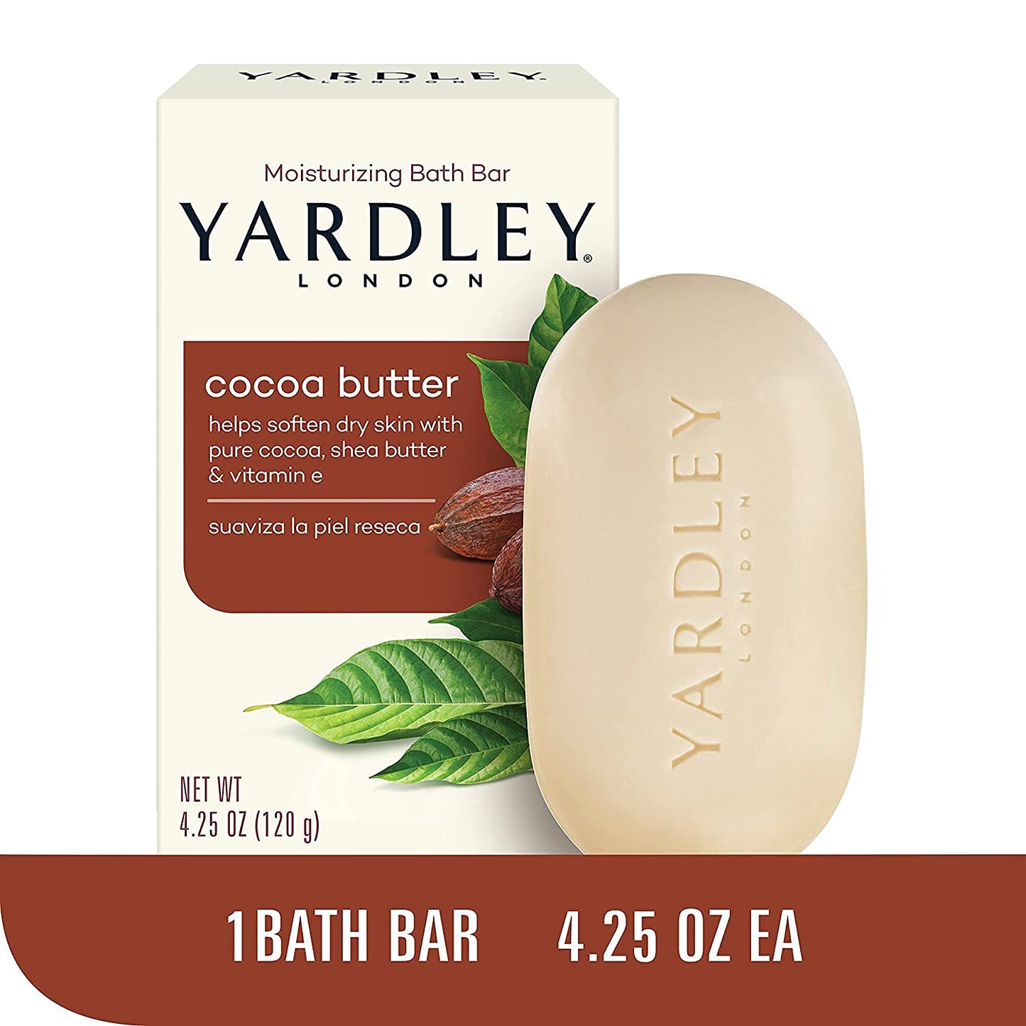 Cocoa Butter Moisturizing Bath Bar - Yardley London, 4 oz (Pack of 12)