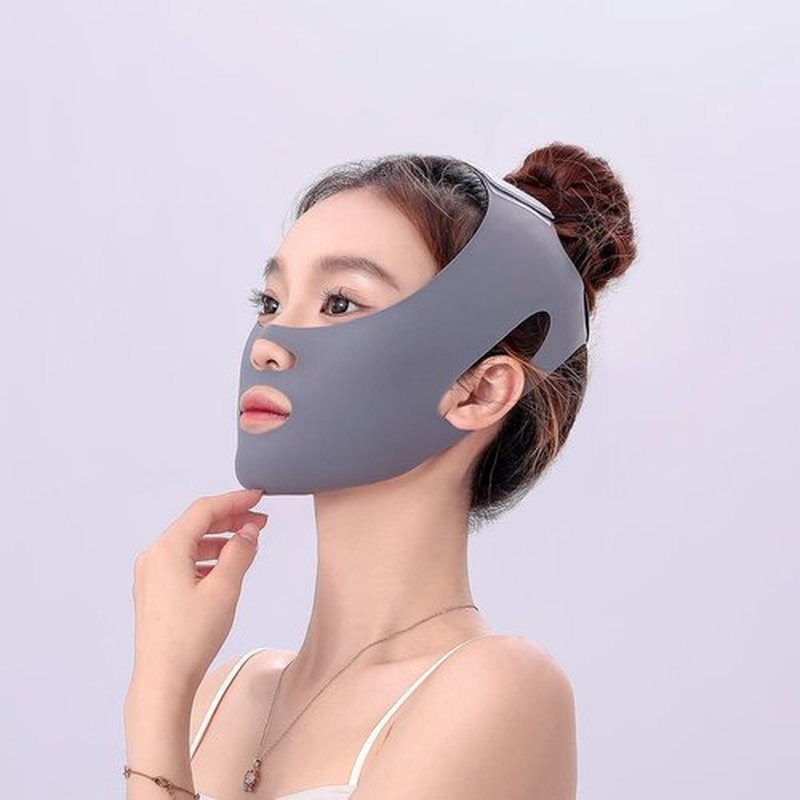 V-Face Compression Band Facial Sculpting Machine with Pressure Enhancement, Delicate Sculpting, Day and Night Use, Slimming Face for Men and Women Mask Massage Apparatus V-Face Artifact (Grey)