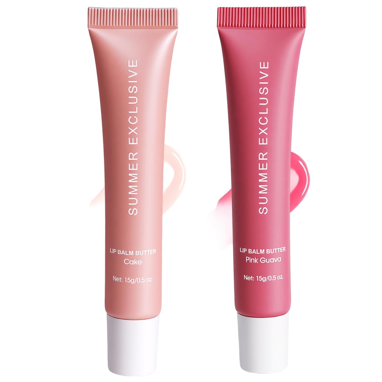 2 Color Summer Exclusive Lip Balm Butter,Tinted Lip Balm,Nourishing Lip Gloss with Natural Ingredients for Women and Girls,Soothes & Softens Dry Lips,Lip Care Gift Set for Birthday Christmas.