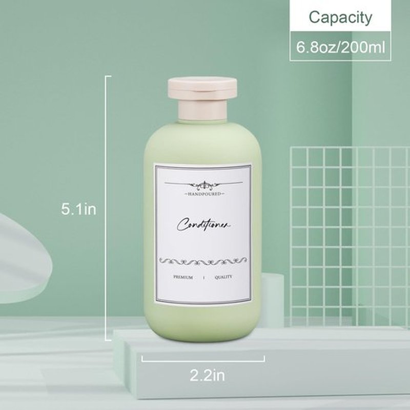 UMETASS 3 PACK Travel Shampoo Bottle, Empty Plastic Squeeze Bottles 6.8oz with Flip Cap, Lotion Container for Toiletries
