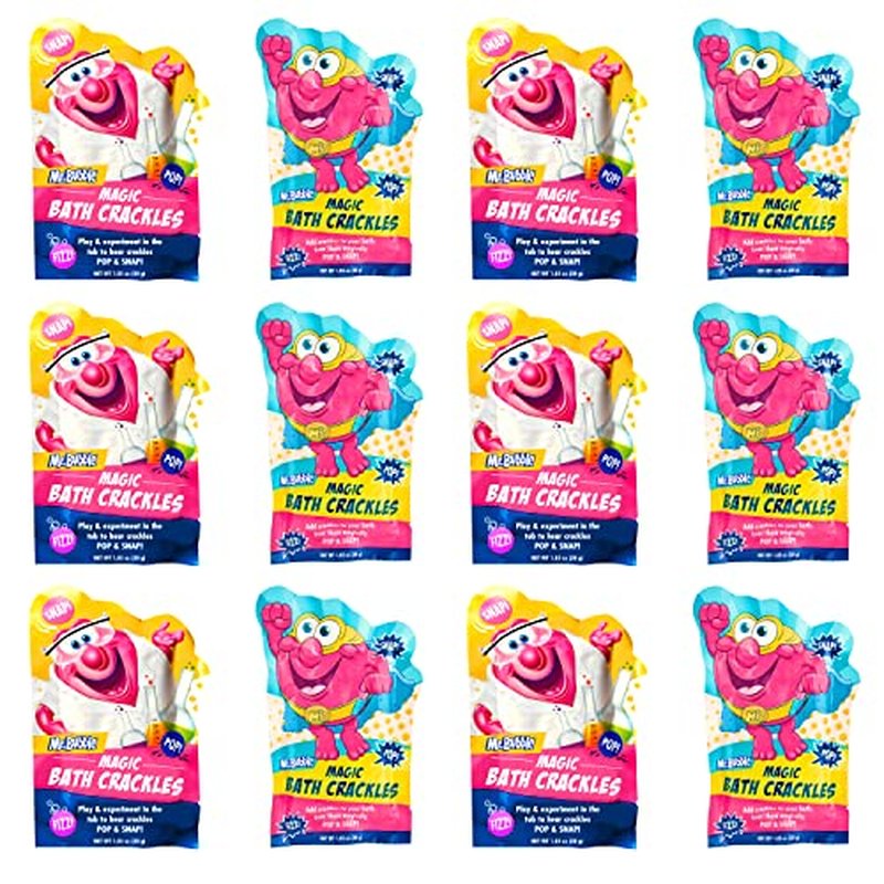Mr. Bubble The Original Kids Bath Bomb Potions - Colorful Fizzy Fun - Cool Foam and Bubble Science Beaker for The Bath (Pack of 4)