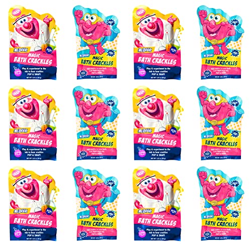 Mr. Bubble The Original Kids Bath Bomb Potions - Colorful Fizzy Fun - Cool Foam and Bubble Science Beaker for The Bath (Pack of 4)