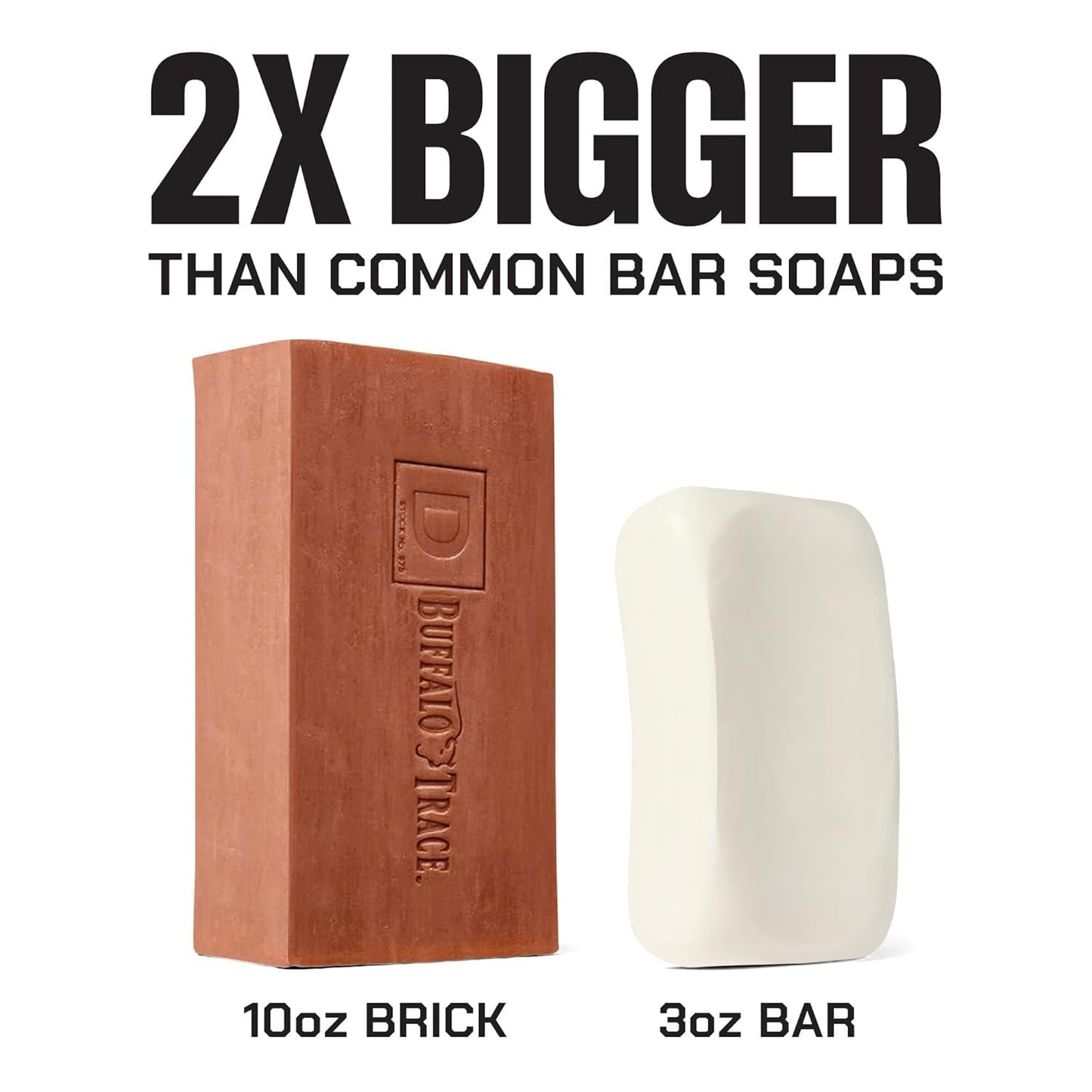 Duke Cannon Supply Co. Extra Large Bar Soap - Men's Natural Bar Soap With A Masculine Scent - Big American Bourbon USA-Made Soap - All Skin Types - Hydrating Big Brick of Soap - Bourbon,10 oz