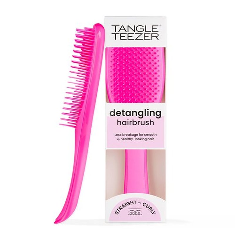 Tangle Teezer Ultimate Detangler Hairbrush for Wet & Dry Hair, Eliminates Knots & Reduces Breakage for All Hair Types, Runway Pink