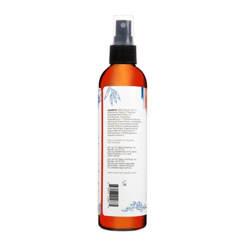 CIBU Anti-Frizz Smoothing Spray | Rice Protein and Keratin Treatment | No Heat Damage Silky Hair Product | 8oz