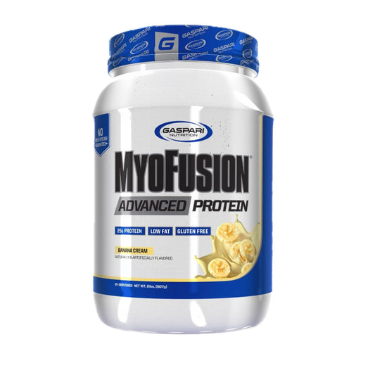 Gaspari Nutrition Myofusion Advanced Protein, Protein Blend with Whey Protein, Casein Protein and Isolate Protein, Low Fat and Gluten Free (2lbs, Cookies and Cream)