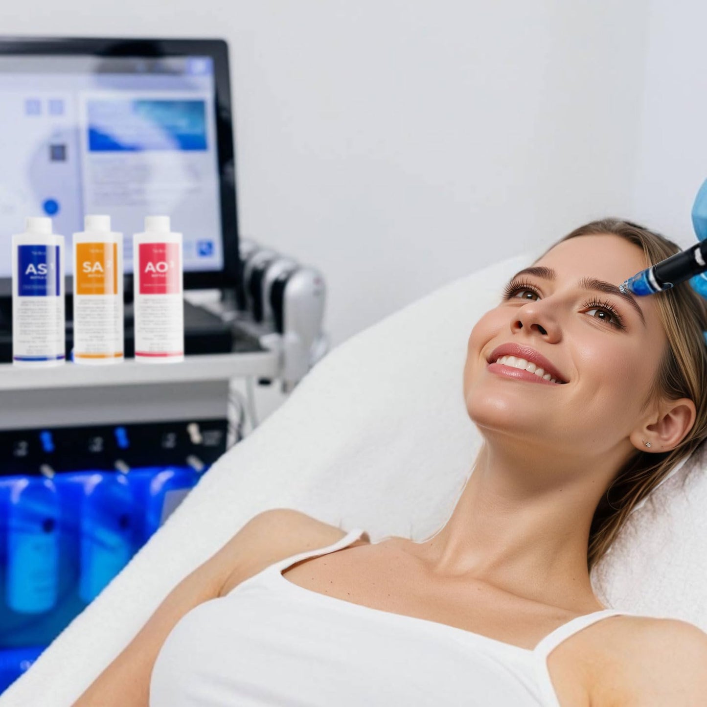 Nielies Professional Hydro Peeling Solution for Hydrodermabrasion Machines – Bubble Solution for All Skin Types AO3 – Deep Cleansing, Hydration, and Anti-Aging