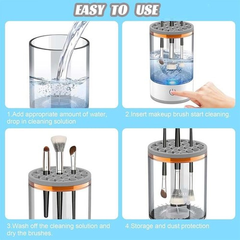 Rinse Hero Brush Cleaner, Beautyswirl Cosmetic Brush Cleaner, 2025 New the Cozy Luna Brush Cleaner, Rinse Hero Makeup Brush Cleaner for Deep Cleaning All Types of Brushes Set