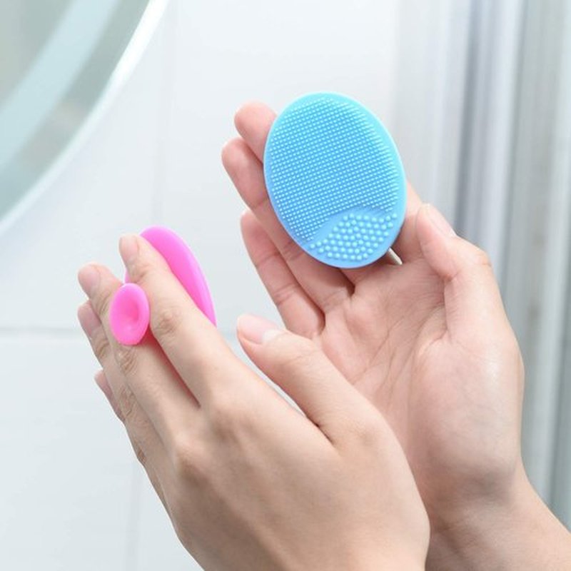 6 Pack Face Scrubber, Soft Silicone Facial Cleansing Brush Exfoliator Blackhead Acne Pore Pad Cradle Cap Wash for Deep Cleaning Skin Care