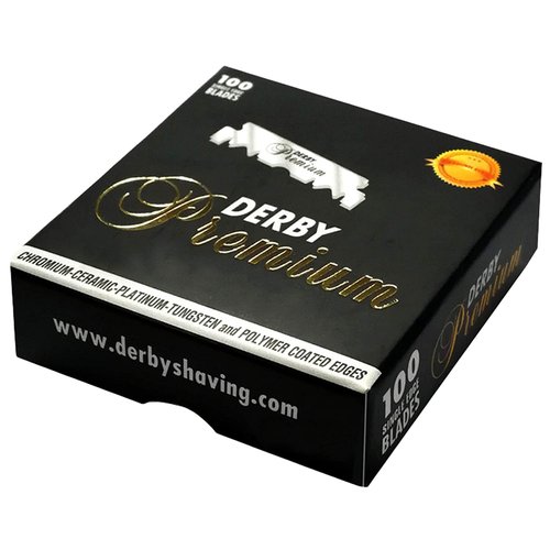 The Shave Factory Straight Edge Razor Kit (Black/Barber No21 50ml Cologne / 100 Derby Premium Single Edge Razor Blades)