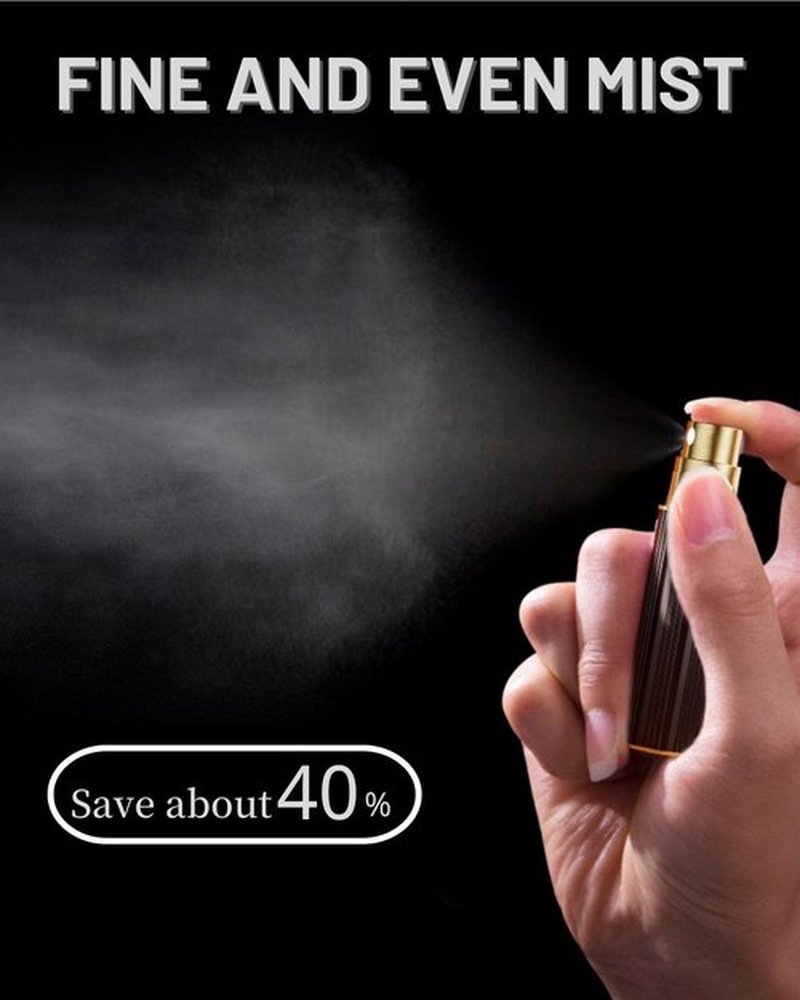BRARIOS Travel Perfume Atomizer Refillable,Empty Portable Cologne Dispenser,Mini Aftershave Sprayer for Men and Women(Silver 5ML)