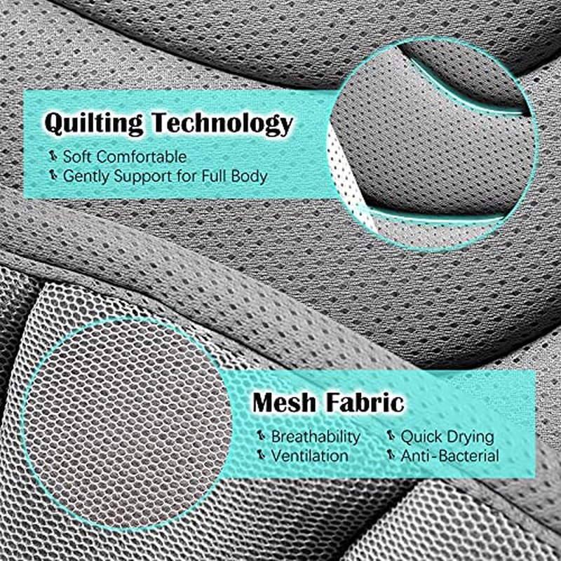 Full Body Bath Pillow for Bathtub, Non-Slip Bath Pillows for Tub, Spa Bathtub Pillow Cushion for Headrest Neck Shoulder and Back Rest Support，Relaxation Spa Accessories-50 x 15" (Grey)