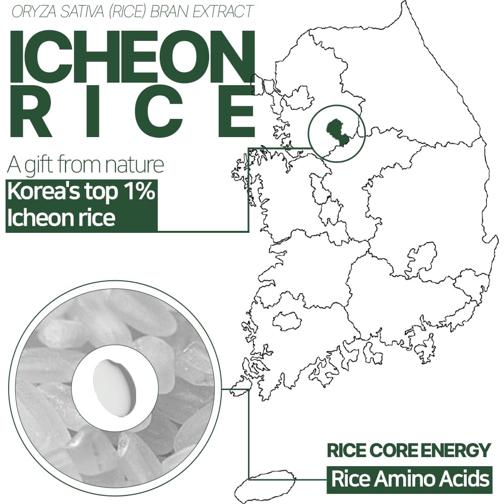 Bueno+ Icheon Rice Core Serum 1.59 fl.oz (50ml) | Facial Serum with Icheon Rice Amino Acids for Soothing & Hydration | 100% Vegan Formula, Korean Skin Care