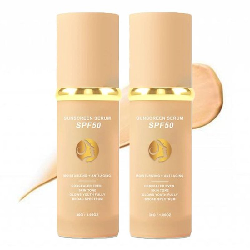 Biological Mimic Foundation 4 in 1 - Medium Spectrum with SPF 50+, Hydrating Color Changing Foundation Light Spectrum,Waterproof Foundation Create Natural Makeup (2pcs, 1oz)