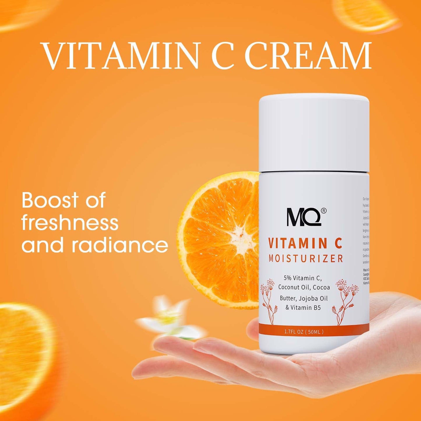 MQ Vitamin C Cream Visibly Brightening Body Lotion | Vitamin C Moisturizer Care Body Cream, Revitalizes Dull-Looking Skin, Promotes A Glowing Complexion