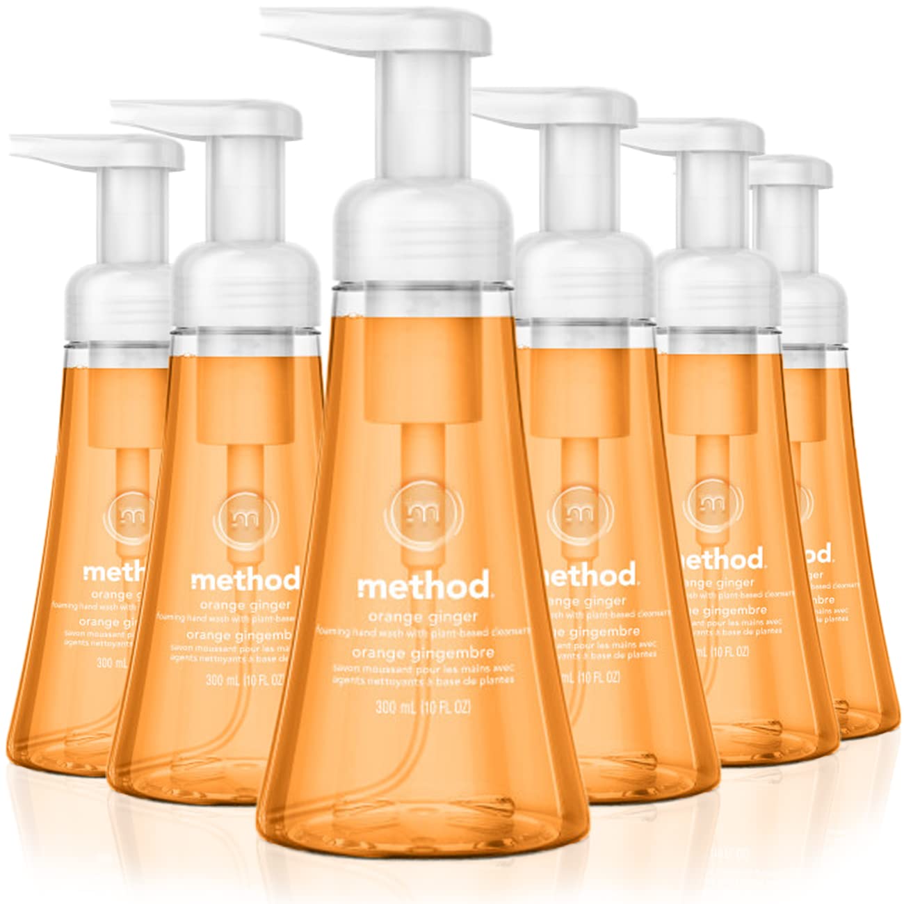 Method Foaming Hand Soap, Orange Ginger, Biodegradable Formula, 10 fl oz (Pack of 6)