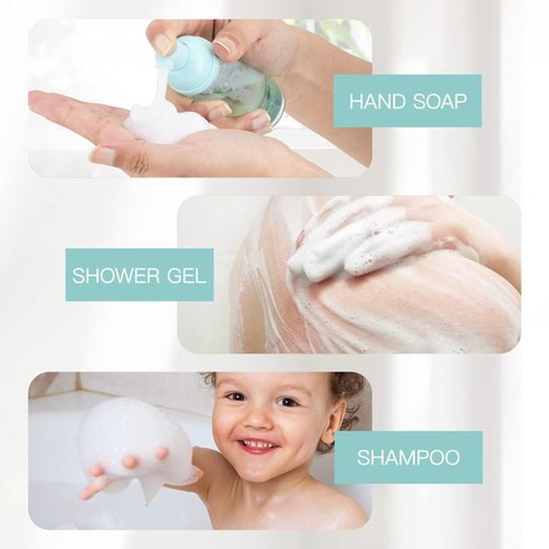 Owlyee 2oz Foam Bottle (3PCS) Empty Foaming Pump Dispenser for Hand Soap, Lash Cleanser, Shampoo to Travel (60ml, Green)
