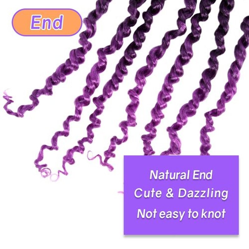 LOCSBYHAND 30 Inch Long Pre-looped/twisted Passion Twist Crochet Hair 4 Packs for Mixed-color Using (4 Packs, TPurple(Ombre Purple)