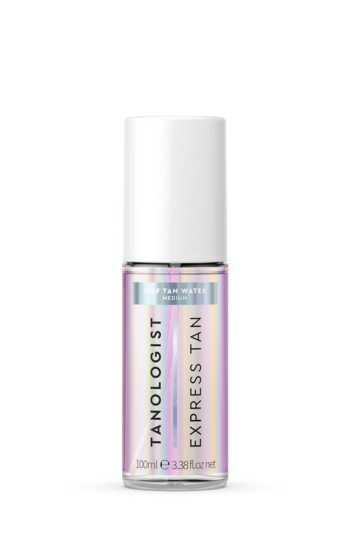Tanologist Mini Express Self Tan Water - Self Tanner for Face & Body, Medium - Bronzing Mist - Hydrating Tanning Mist, Natural Ingredients & Vegan - 3.38 Fl Oz