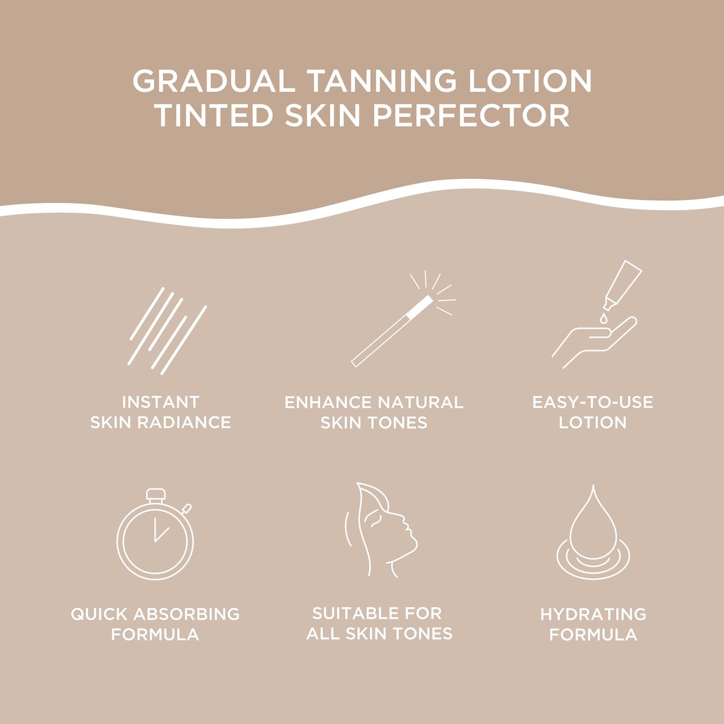Bondi Sands Gradual Tanning Lotion Tinted Skin Perfector, Bronzer Pigments Build to a Natural-Looking Tan for Glowing Skin, 150 mL, 5.07 Fl. Oz.
