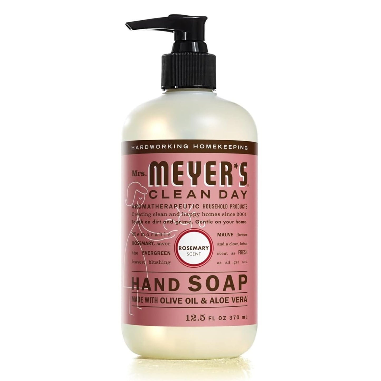 Mrs. MEYER'S CLEAN DAY Liquid Hand Soap Variety Pack 12.5 OZ Each, 3 Count (Geranium + Honeysuckle + Rosemary)