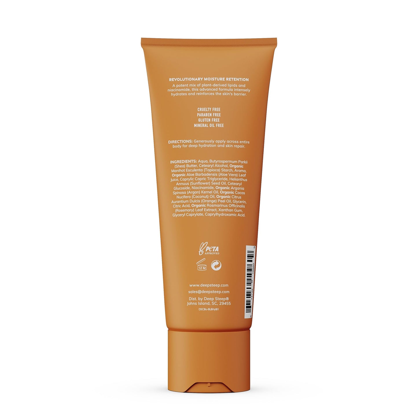 Deep Steep Body Lotion, Honey Blossom, 8 oz – Moisturizer with Coconut Oil, Shea Butter, Argan Oil, Aloe Vera & Niacinamide – Vegan, Clean Beauty, Daily Skin Hydration