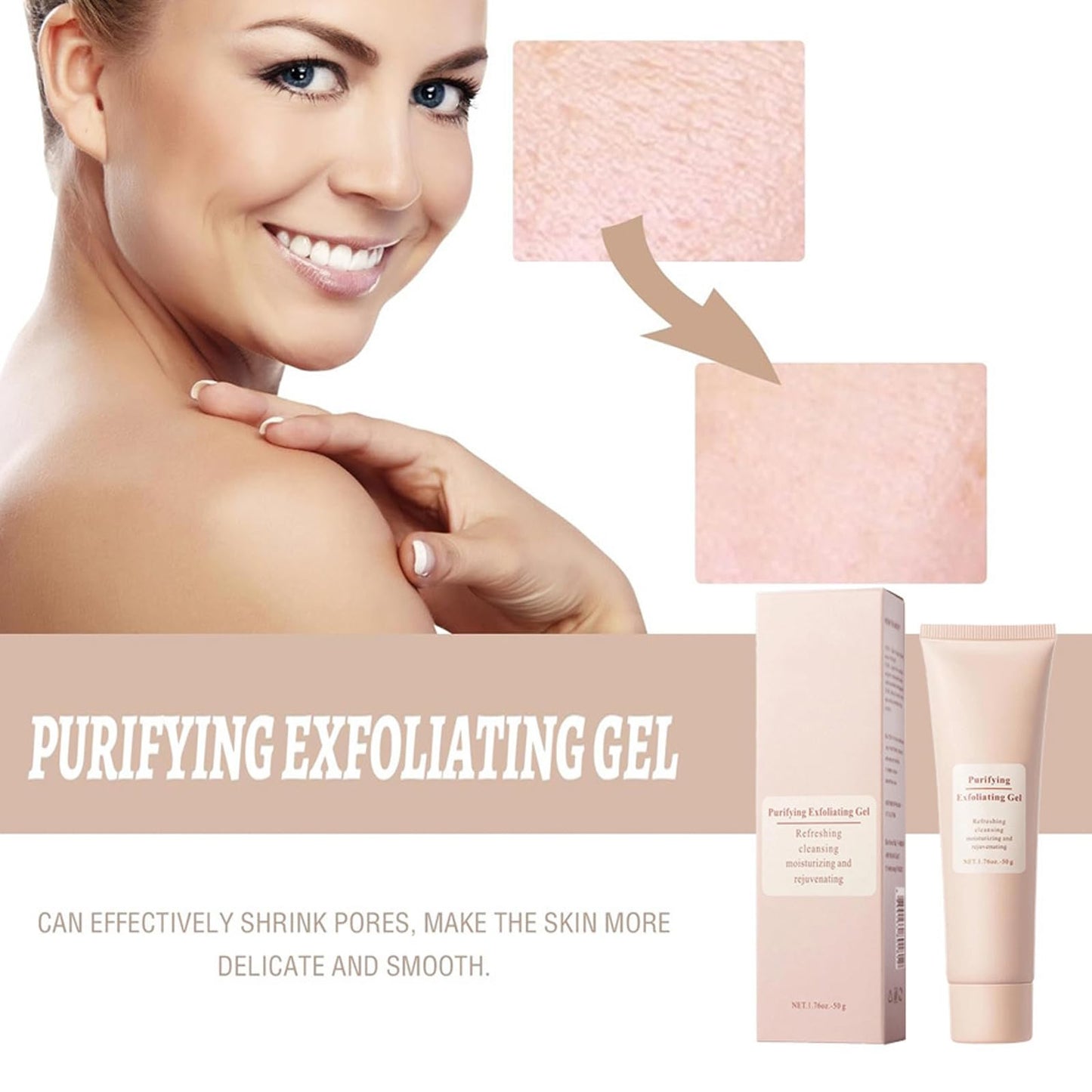Purifying Face & Body Exfoliating Cream - Gel Scrub for Face & Body