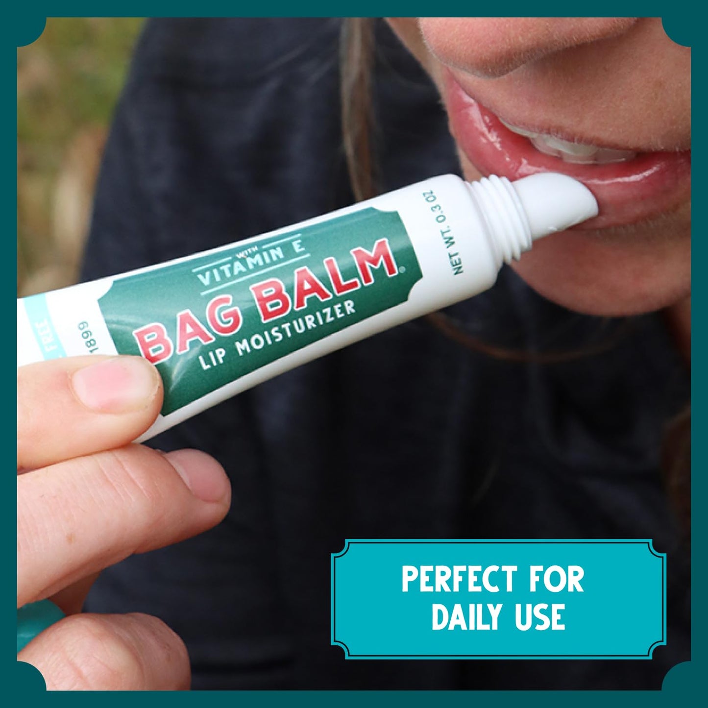 Vermont's Original Bag Balm Fragrance Free Lip Balm with Vitamin E | Pack of 4 0.3oz Tubes