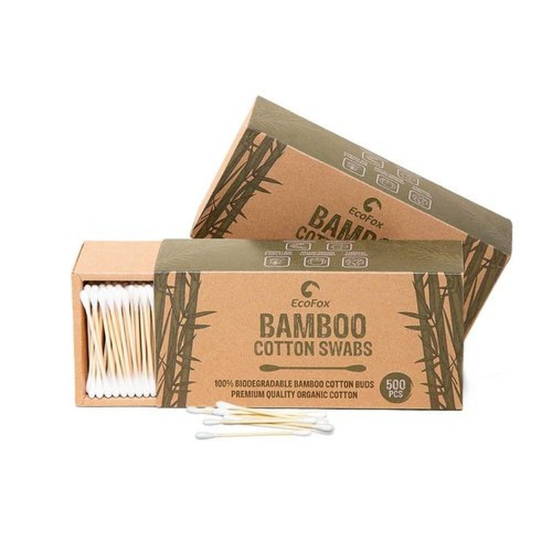Bamboo Cotton Swabs 1000 Count | Biodegradable & Organic Wooden Cotton Buds | Double Tipped Ear Sticks | 100% Eco-Friendly & Natural! | Perfect for Ear Wax Removal, Arts & Crafts, Fine Cleaning