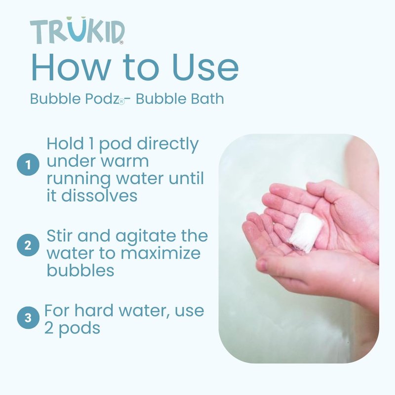 Eczema Relief Bundle - TruKid NEA-Accepted Bubble Bath, Skin Cream & Body Wash | All-Natural, Unscented, Hydrating Formula