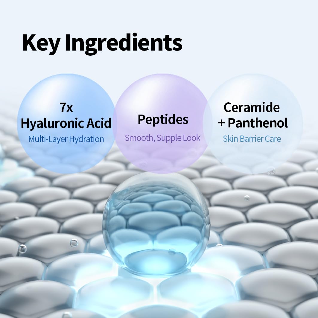 1.618 Hyaluronic Acid Ampoule Toner 6.7 Fl oz, Deep Hydration Toner, Sebum Control, Moisturization, Panthenol, Collagen Complex, Korean Skincare Beauty Face Toner for All Skin Types
