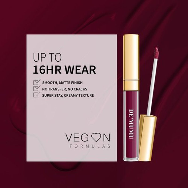 DE'MUMU Mauve Lipstick Matte for Women, Superstay Long Lasting Red Lipstick Smudgeproof Liquid Lipsticks, Cruelty Free Lip Makeup (DM03 Mauve Cyber)