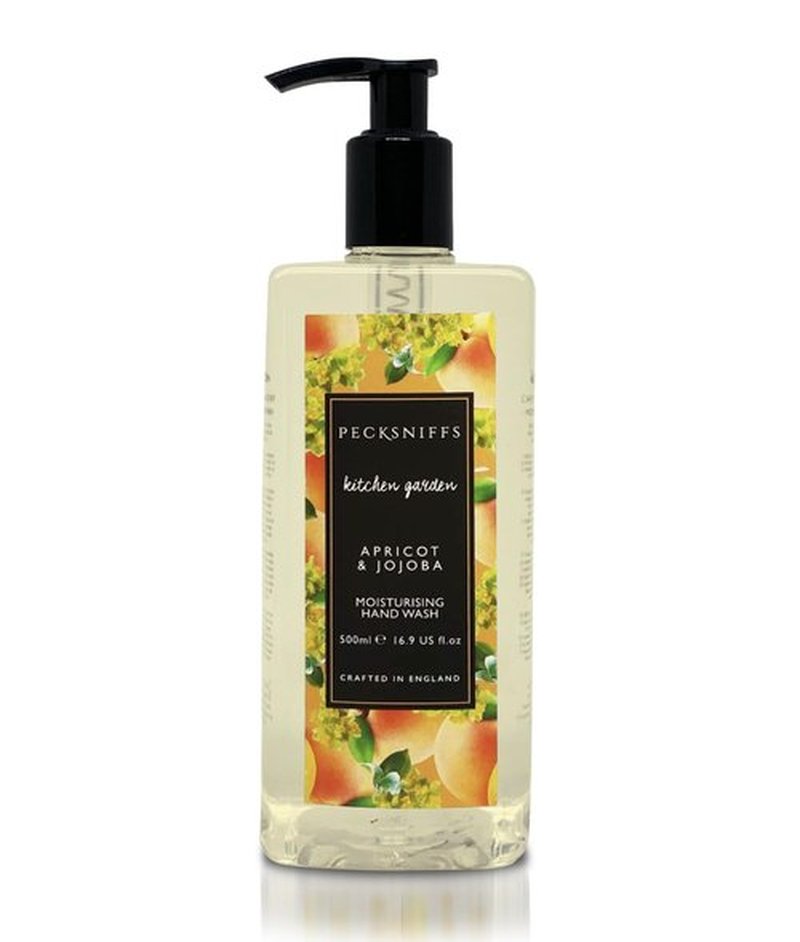 Pecksniff's Moisturizing Hand Wash - Vitamin B Enriched, Natural & Gentle Cleanser, Luxurious Hand Wash 500ml/16.9 fl oz (Apricot & Jojoba)