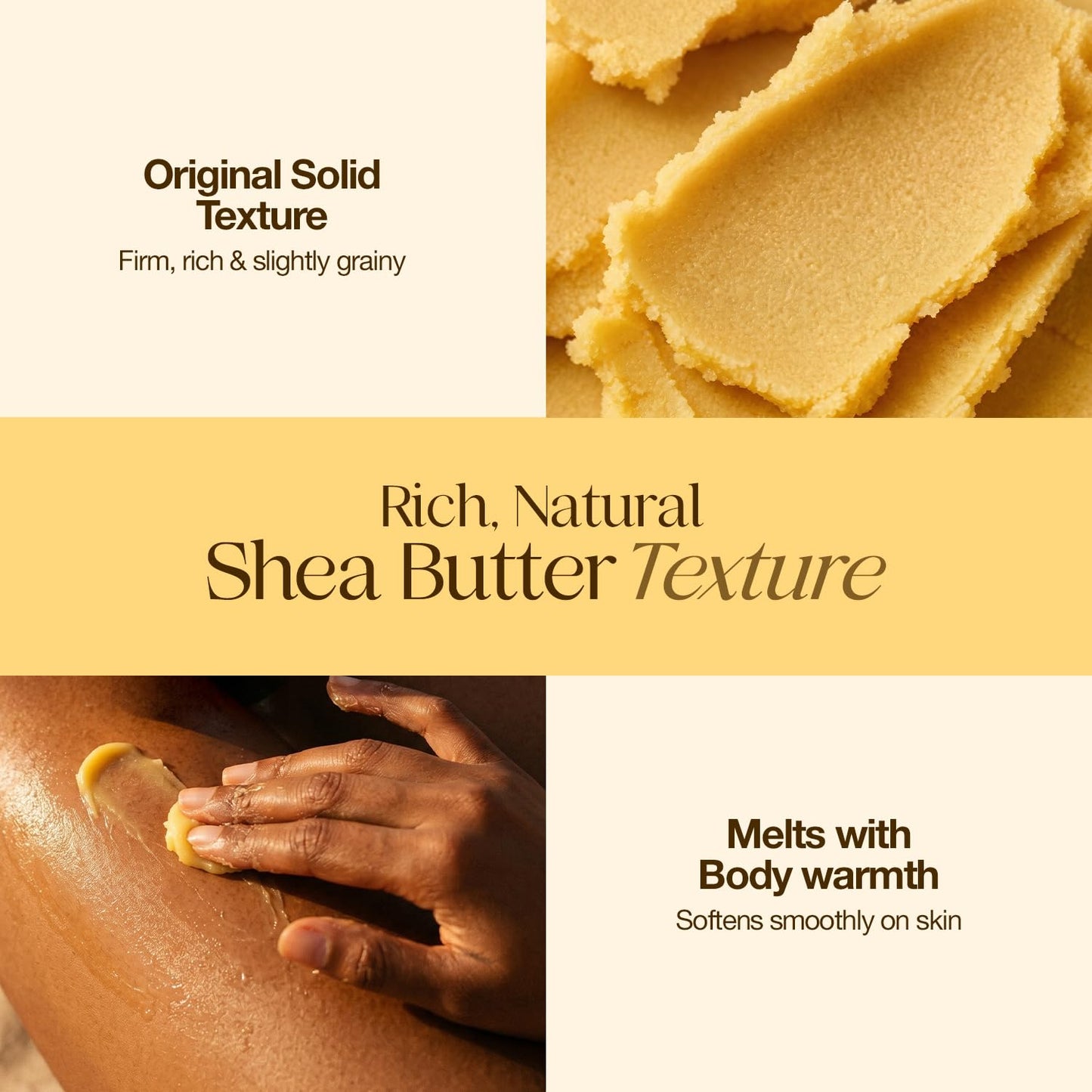STAR CARE 100% Pure Yellow Shea Nut Butter 14oz Unrefined & Raw Natural Moisturizer for Skin Hair & Lips, African Shea Butter Rich in Vitamins & Antioxidants No Added Color or Fragrance