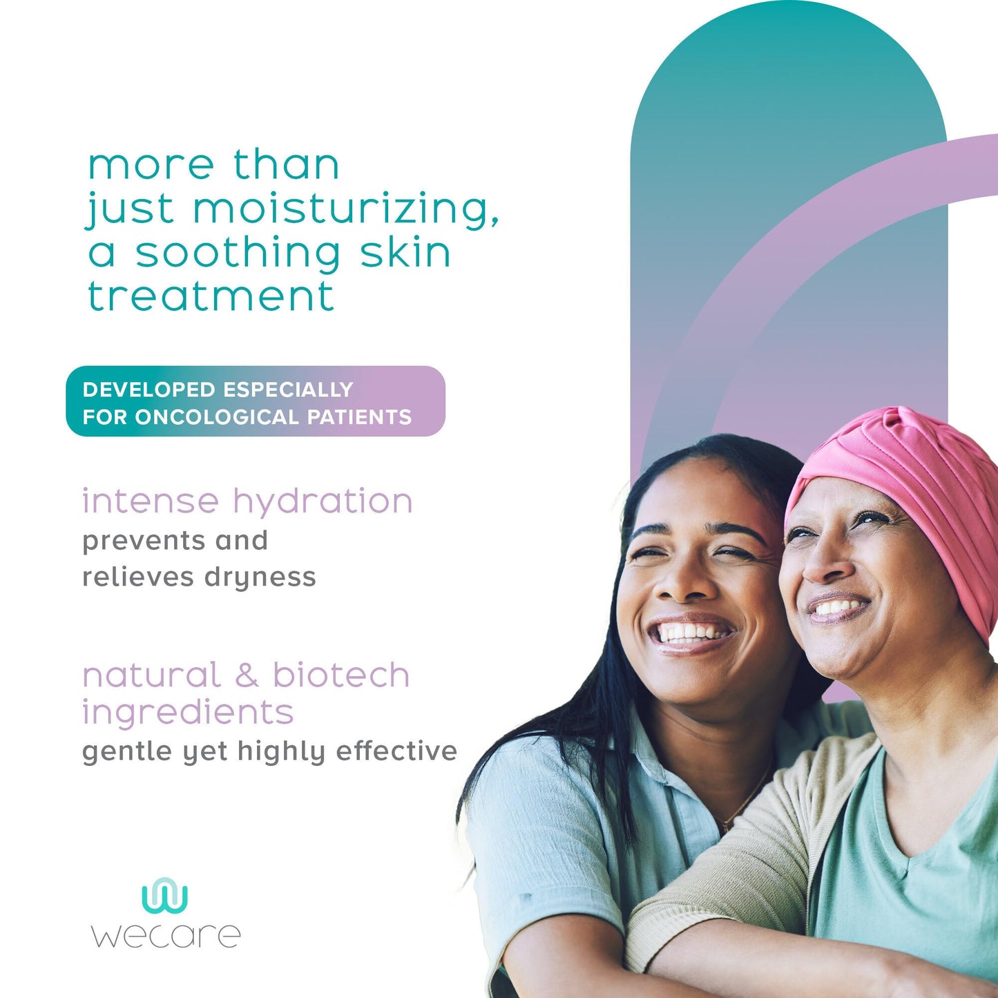 WeCare Moistcare Body and Face Lotion Chemo Support - Intense Hydration - Prevents Skin Rash and Dryness - Dermatological Care for Oncology Patients - Radiation Relief and Comfort - 6.49 fl oz