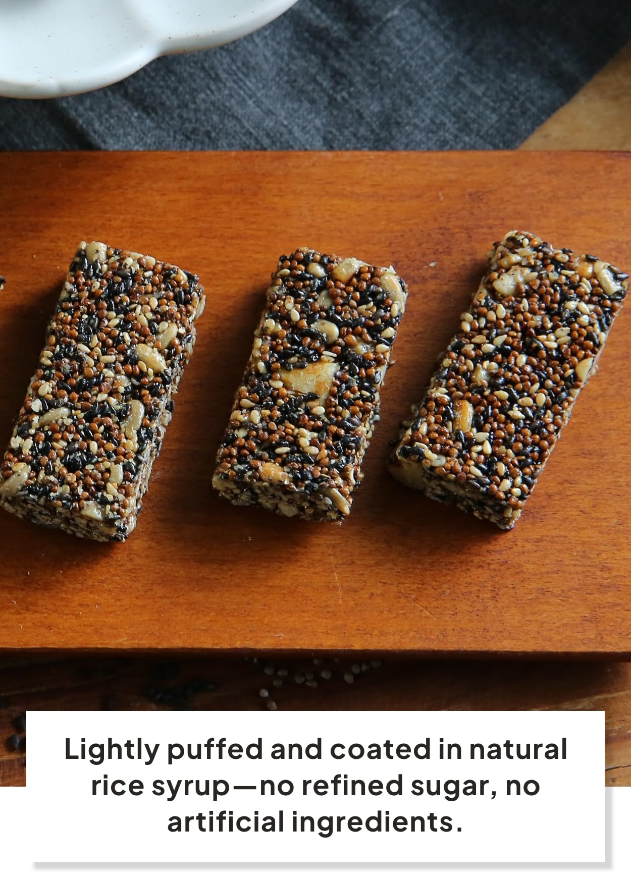 Korean Food Vegan Sesame Snack Bar, Black Sesame and Perilla Seed with Bellflower Ginger Rice Syrup, Healthy Energy Bars, Healthy Korean Snacks, 0.35oz x 24 Count (3 Sets of 8)