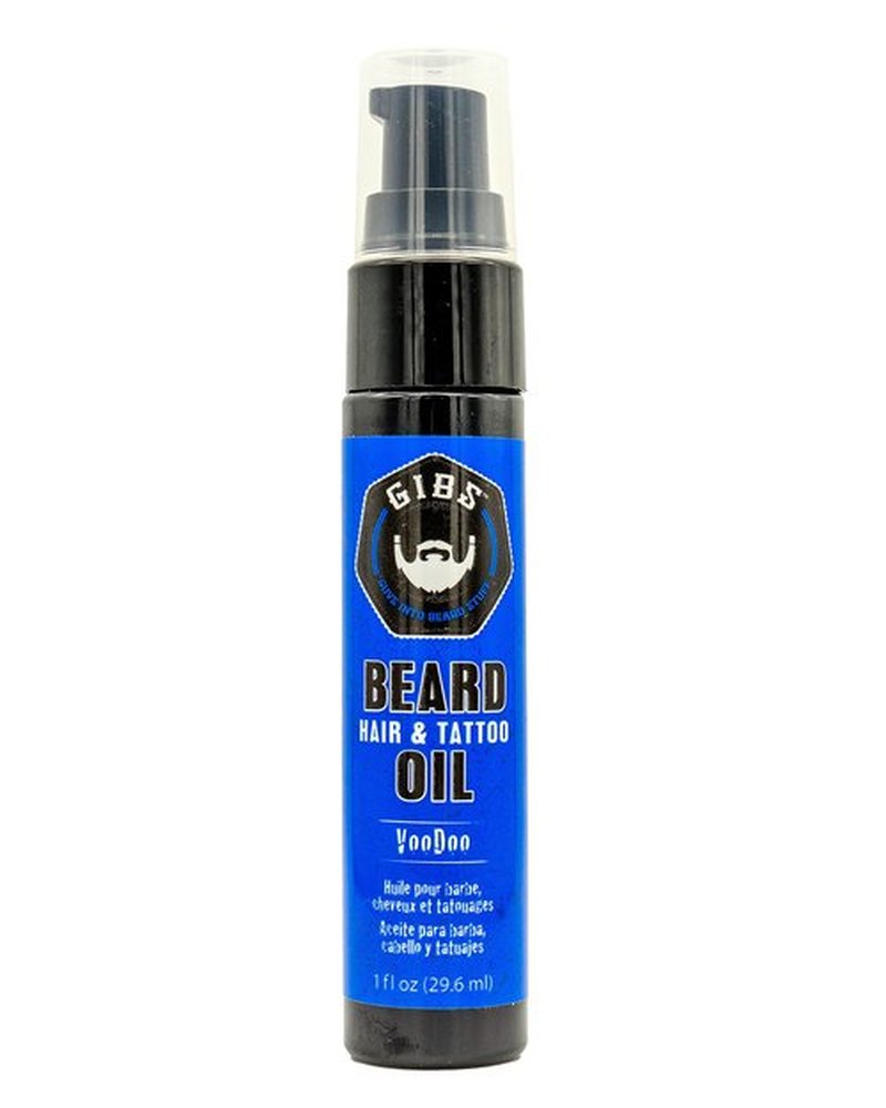 GIBS Grooming VooDoo Prince Beard, Hair & Tattoo Oil â€“ All-Natural with Bergamot, Sandalwood & Sage Scent-Softens, Strengthens Beard & Moisturizes Skin - 1 Fl Oz (Pack of 1)