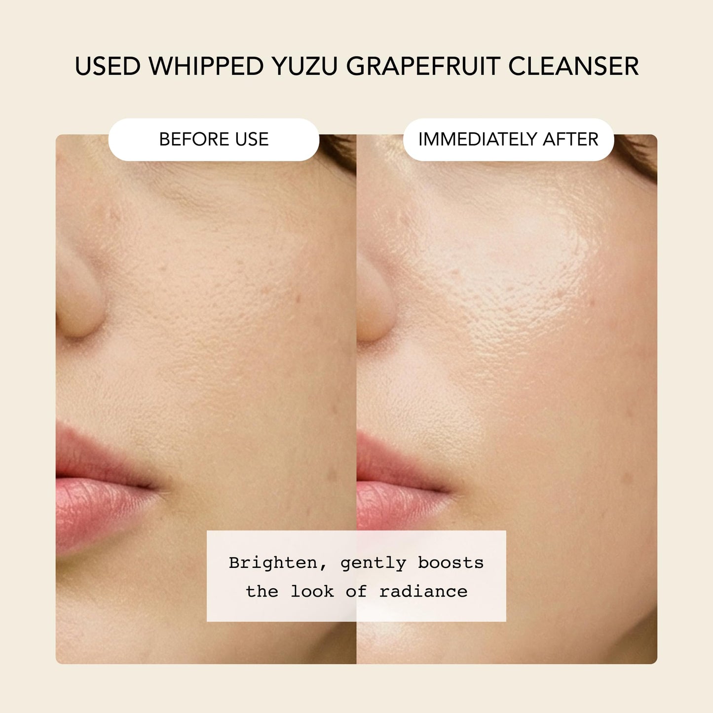 Whipped Korean Skincare Face Wash, Doubles as a Face Mask, Yuzu Grapefruit, Hydrating Vegan Facial Cleanser for Dry Uneven Skin, Radiance Boosting Care with Vitamin C, Niacinamide, Hyaluronic Acid